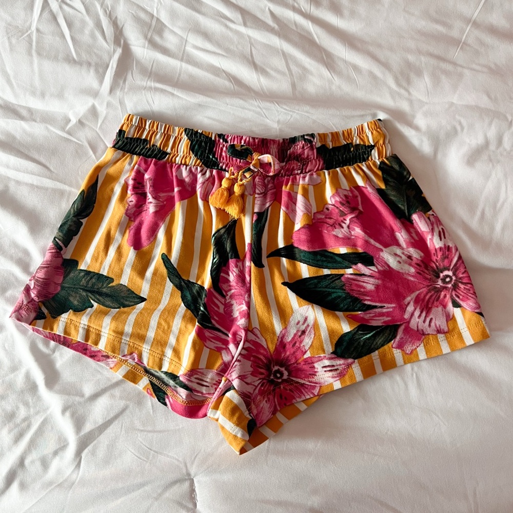 1st Kiss Girl’s Floral Striped Lounge Shorts Size 14/16